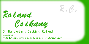 roland csikany business card